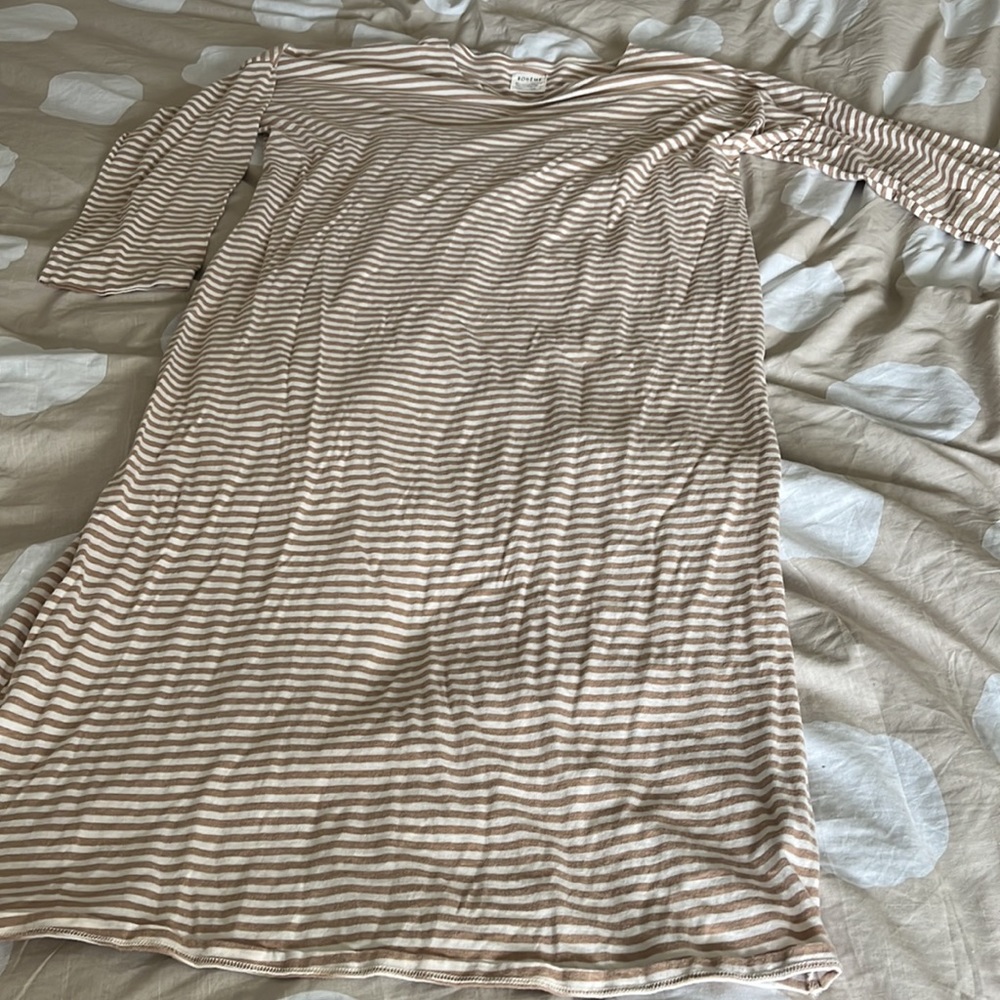Stripped full length Boheme Goods cotton dress - Picture 3 of 3